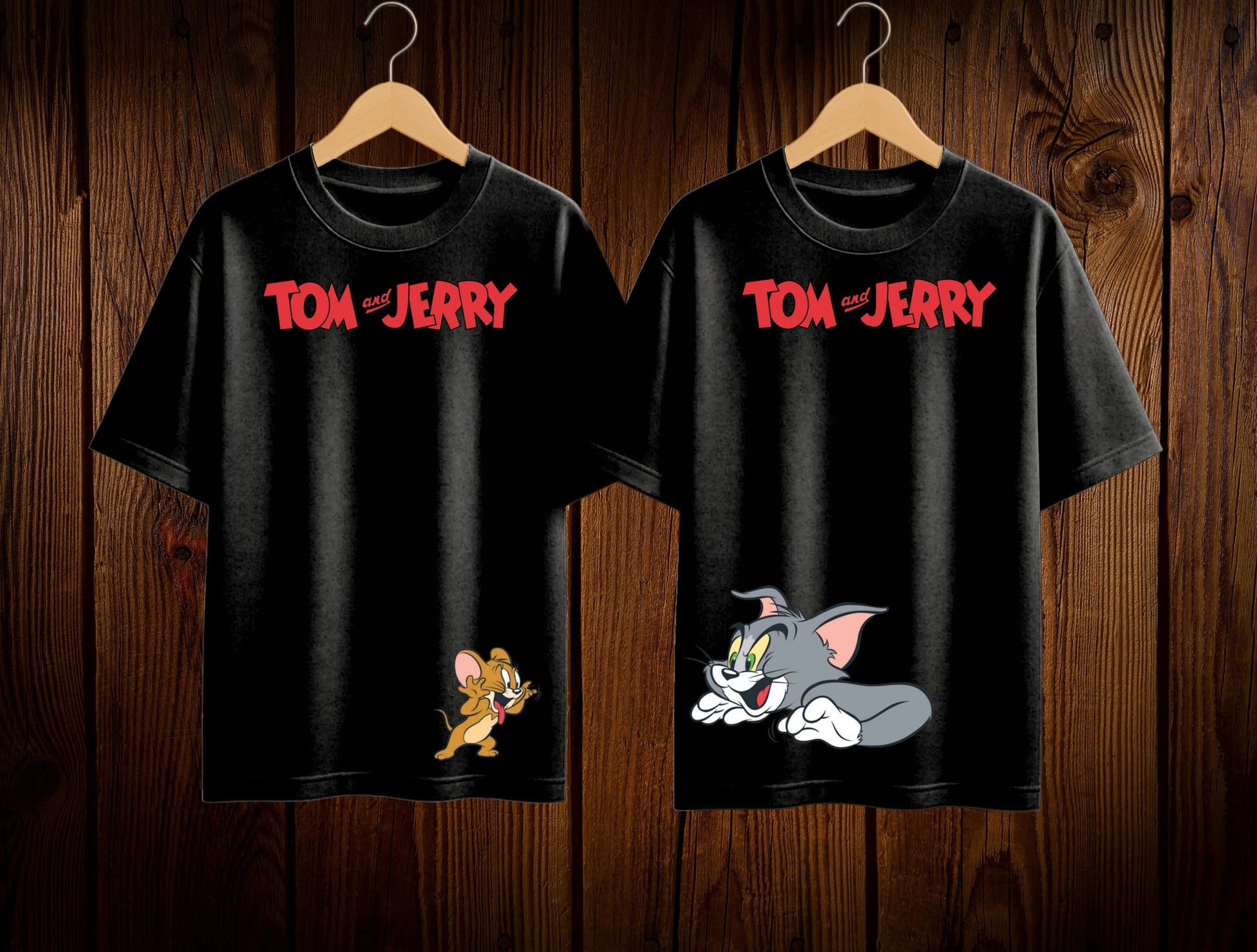 TOM&JERRY COUPLE TSHIRT| PREMIUM OVERSIZED TSHIRT | 240GSM | 100% COTTON | PACK OF 2