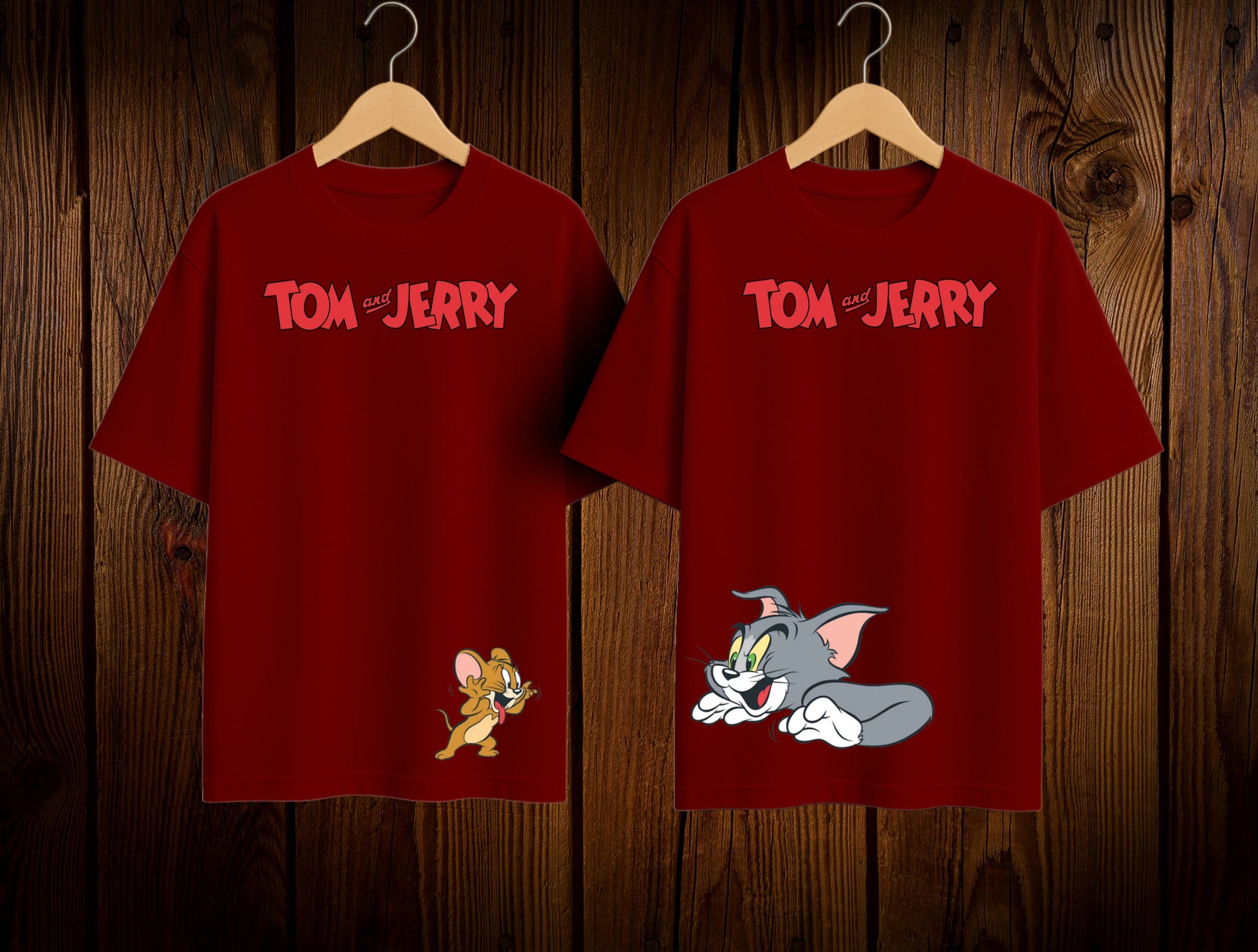 TOM&JERRY COUPLE TSHIRT| PREMIUM OVERSIZED TSHIRT | 240GSM | 100% COTTON | PACK OF 2