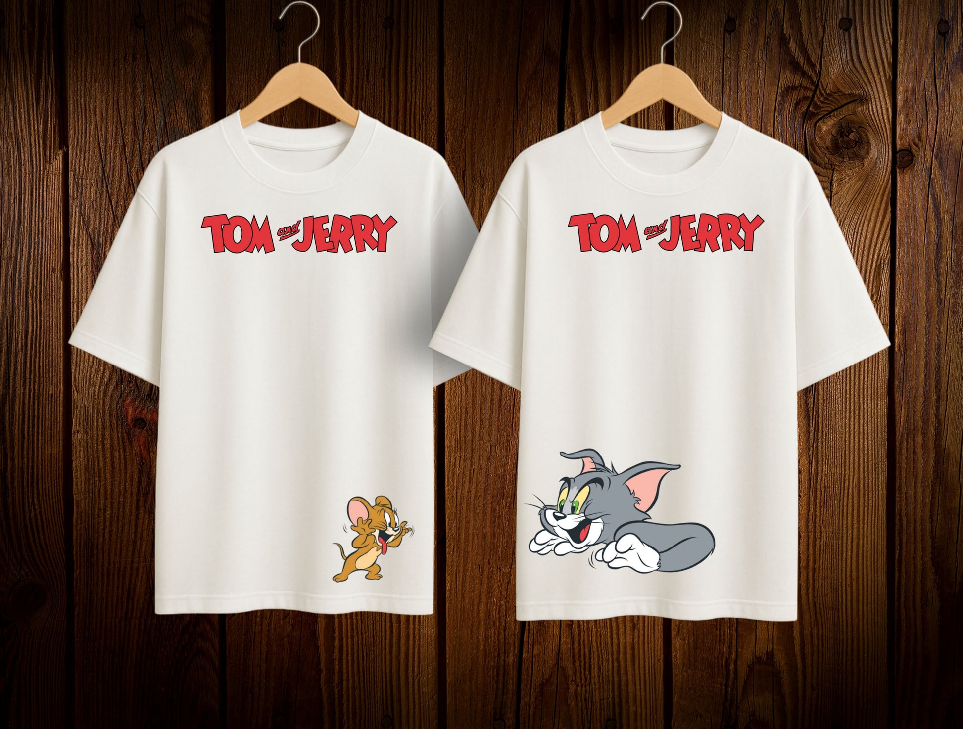 TOM&JERRY COUPLE TSHIRT| PREMIUM OVERSIZED TSHIRT | 240GSM | 100% COTTON | PACK OF 2